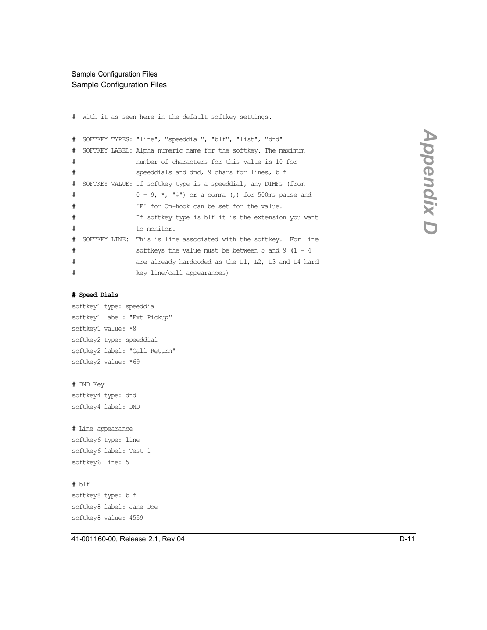 Appendix d | Aastra Telecom SIP 57I User Manual | Page 699 / 818