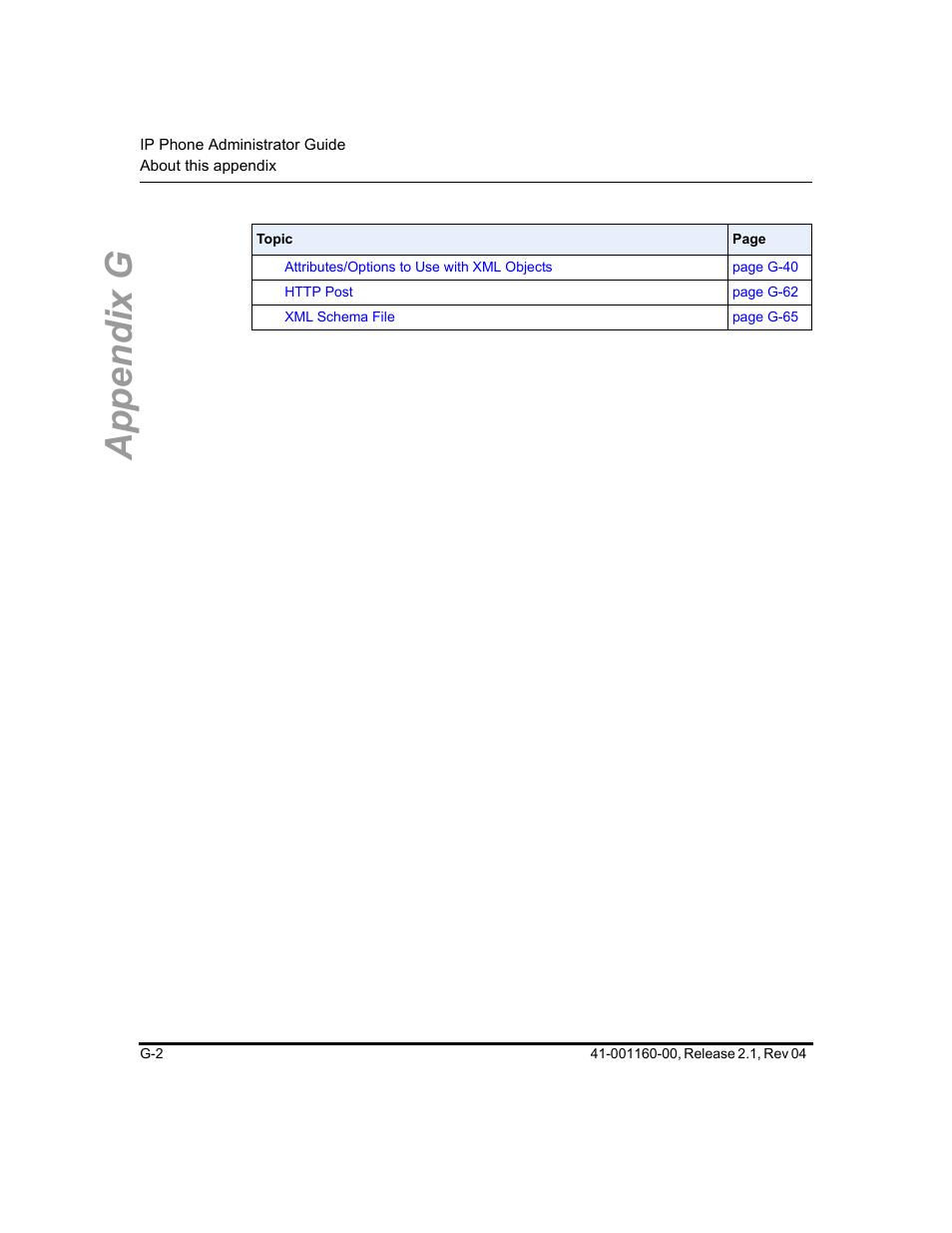 Appendix g | Aastra Telecom SIP 57I User Manual | Page 740 / 818