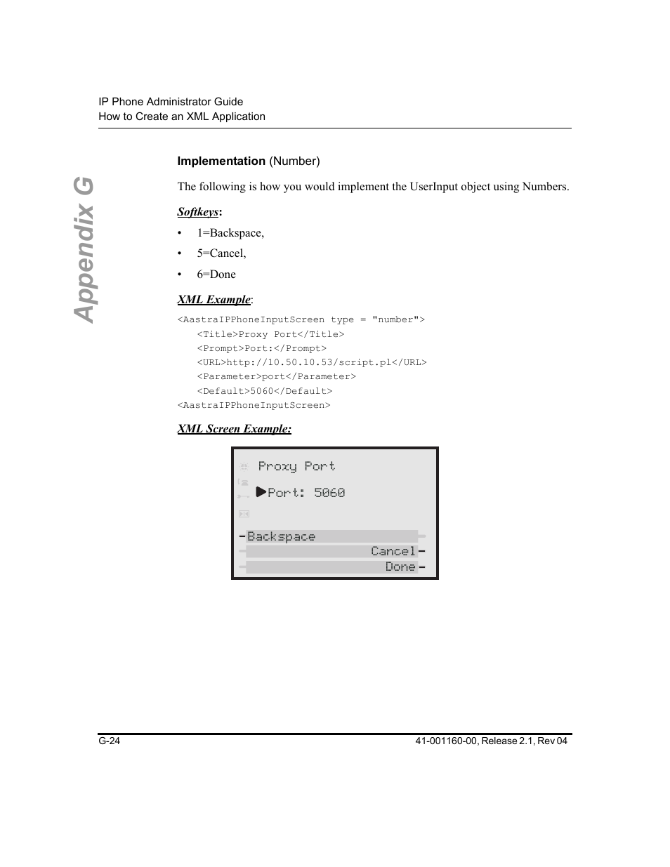 Implementation (number), Appendix g | Aastra Telecom SIP 57I User Manual | Page 762 / 818