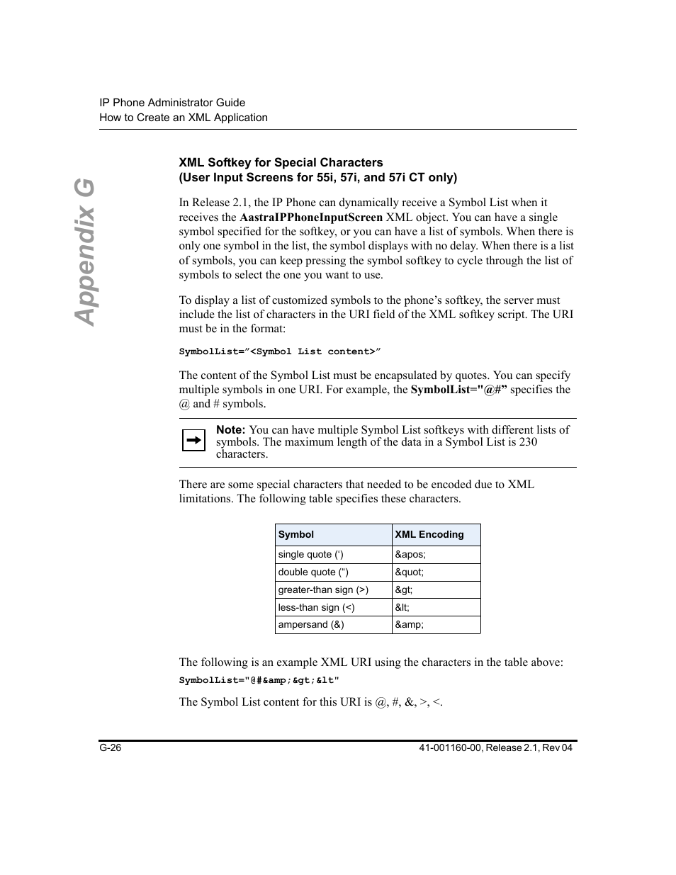 Appendix g | Aastra Telecom SIP 57I User Manual | Page 764 / 818