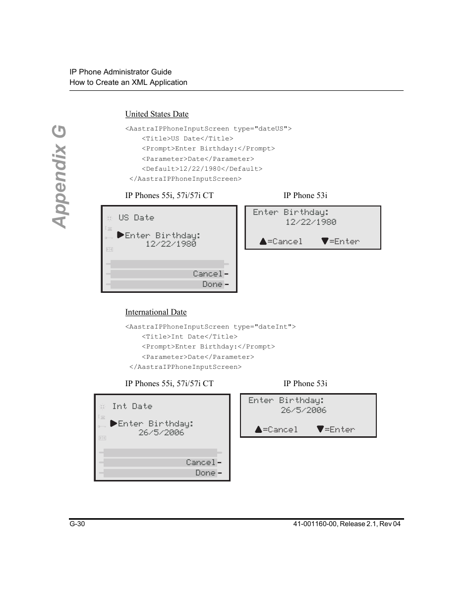 Appendix g | Aastra Telecom SIP 57I User Manual | Page 768 / 818