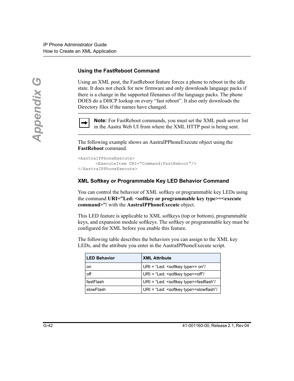 Using the fastreboot command, Appendix g | Aastra Telecom SIP 57I User Manual | Page 780 / 818