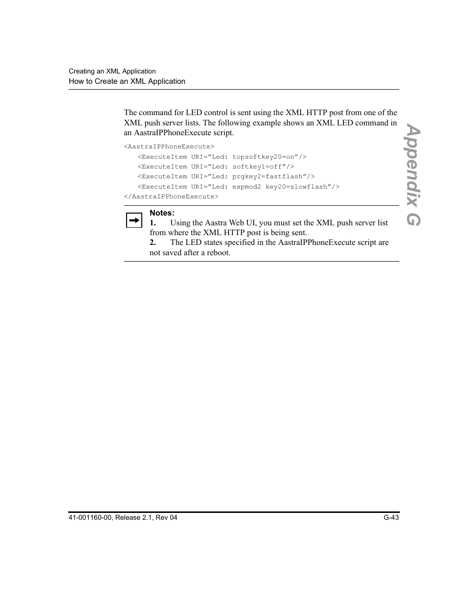 Appendix g | Aastra Telecom SIP 57I User Manual | Page 781 / 818