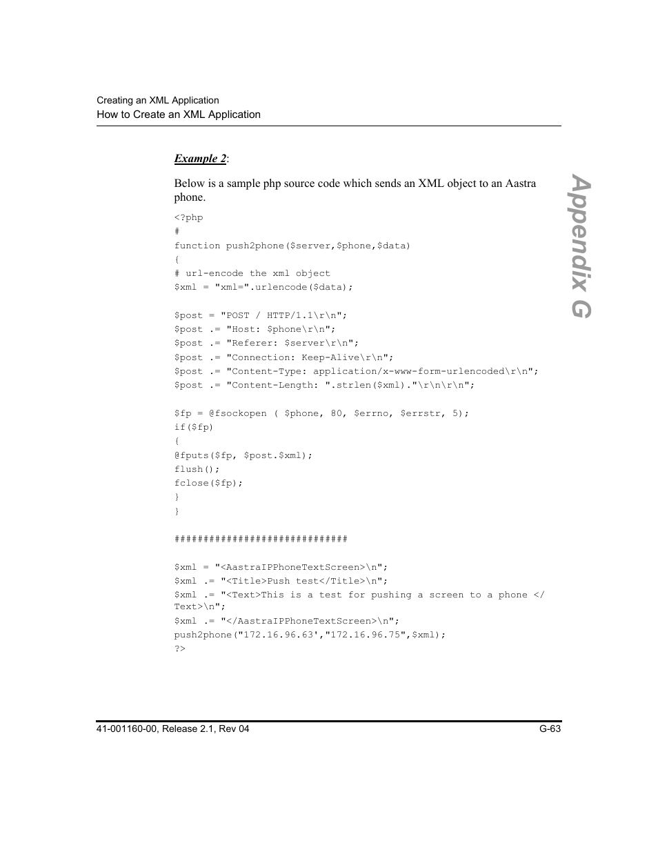 Appendix g | Aastra Telecom SIP 57I User Manual | Page 801 / 818