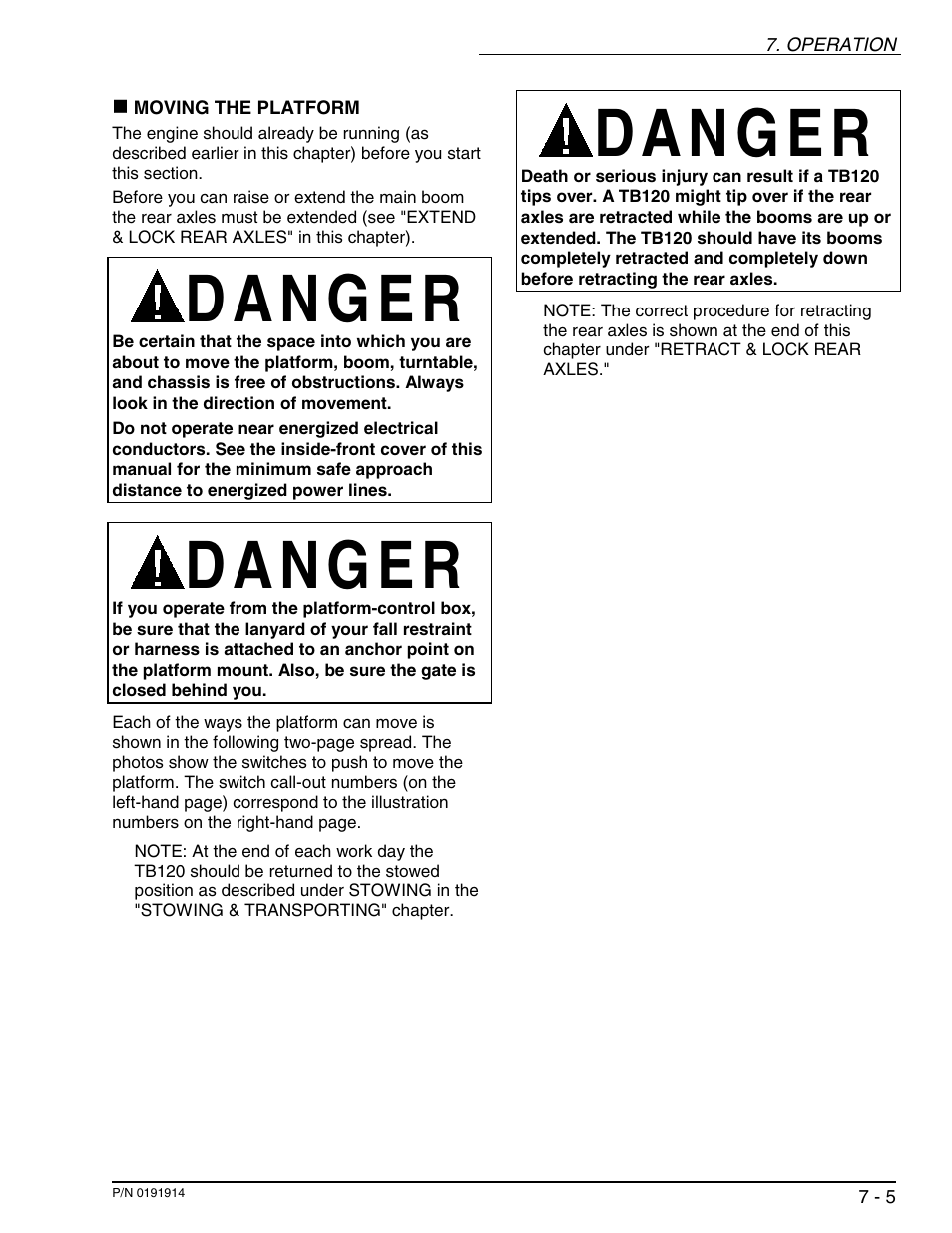 Snorkel TB120 2001 User Manual | Page 40 / 90