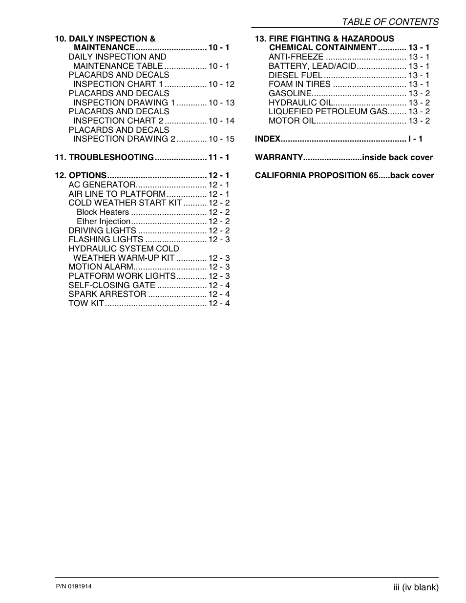 Snorkel TB120 2001 User Manual | Page 5 / 90