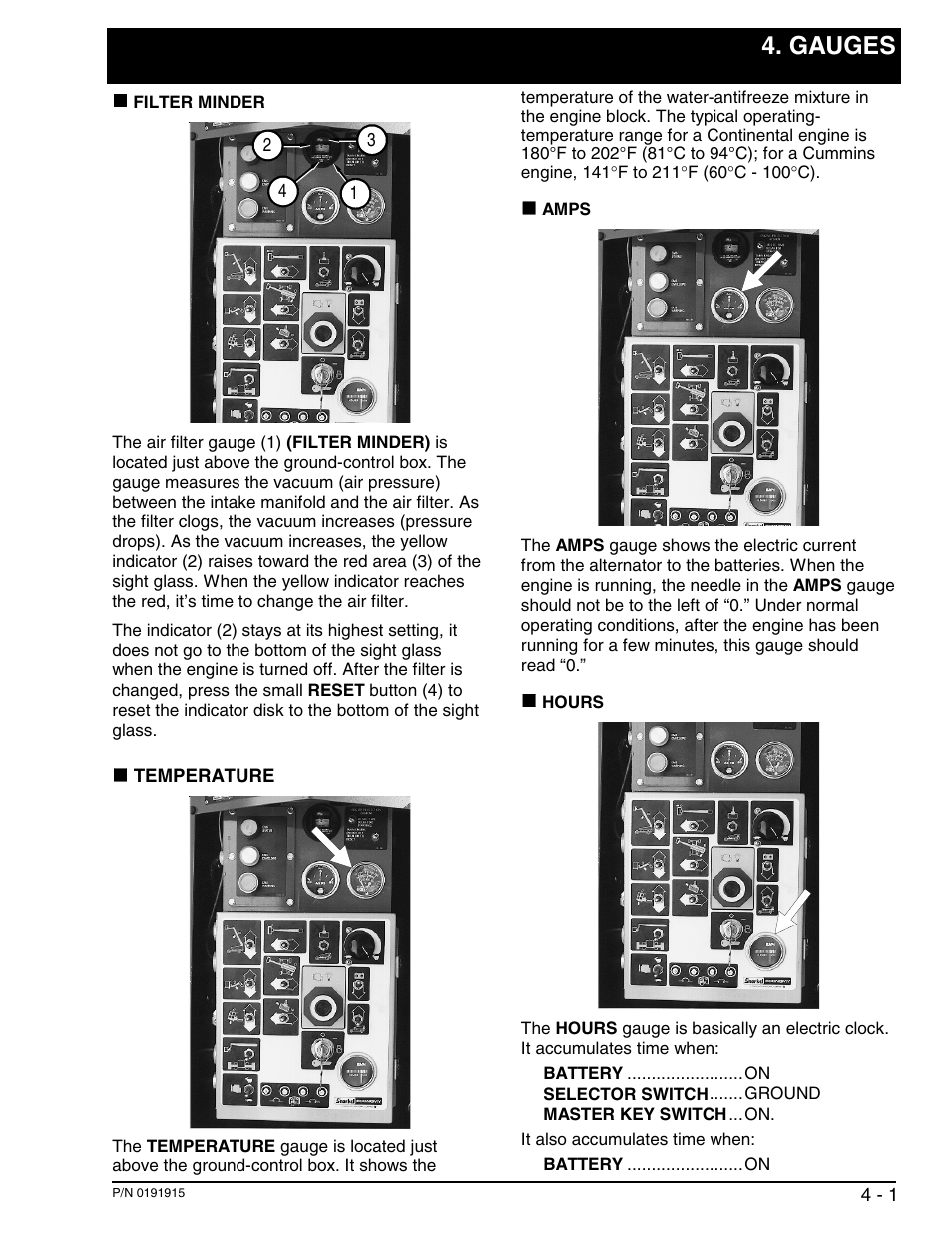 Gauges | Snorkel TB126J User Manual | Page 23 / 83