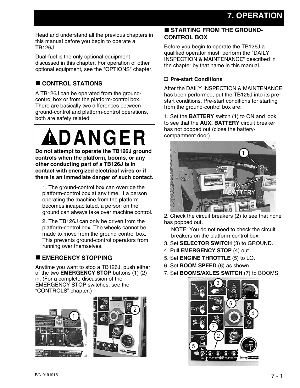 Operation | Snorkel TB126J User Manual | Page 34 / 83