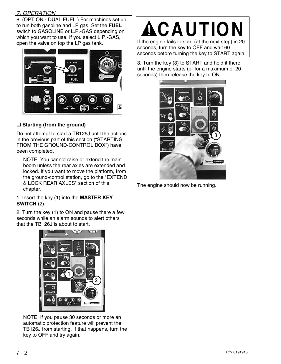 C a u tio n | Snorkel TB126J User Manual | Page 35 / 83