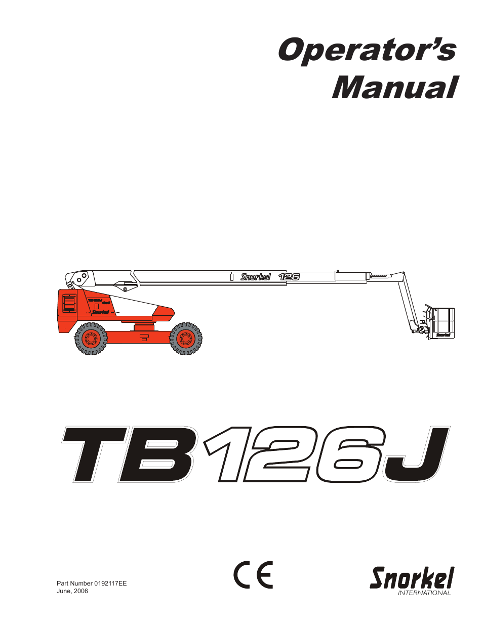 Snorkel TB126J CE User Manual | 70 pages