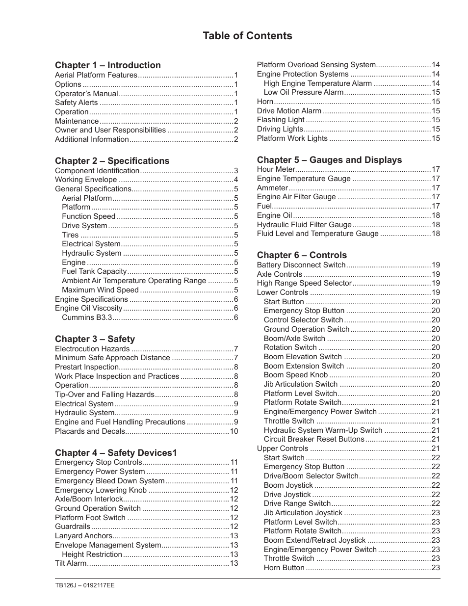 Snorkel TB126J CE User Manual | Page 3 / 70