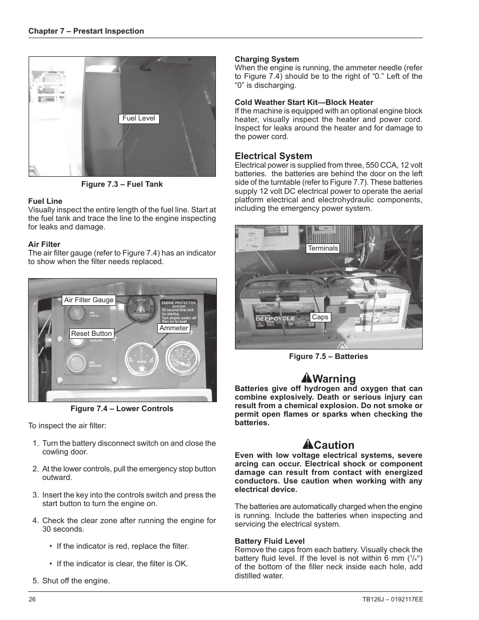 Warning, Caution | Snorkel TB126J CE User Manual | Page 30 / 70