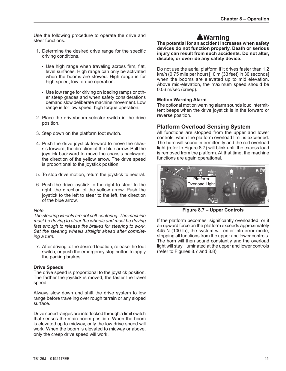 Warning | Snorkel TB126J CE User Manual | Page 49 / 70