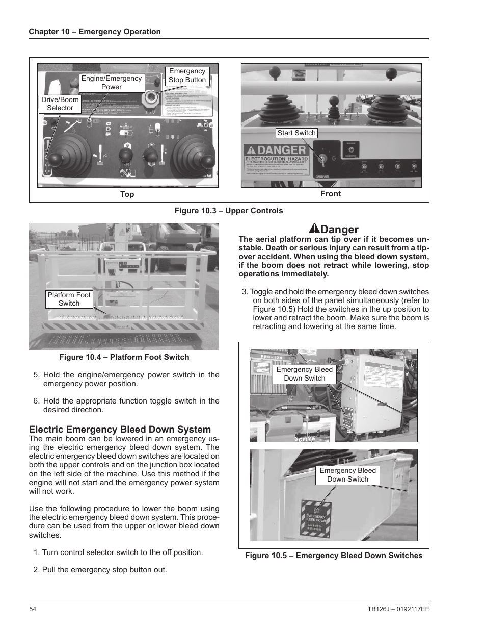 Danger | Snorkel TB126J CE User Manual | Page 58 / 70