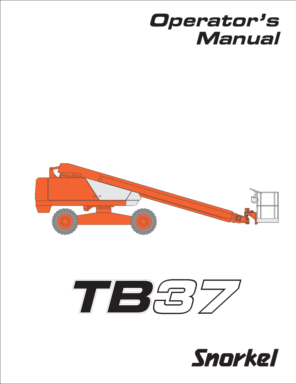 Snorkel TB37 2001 User Manual | 58 pages