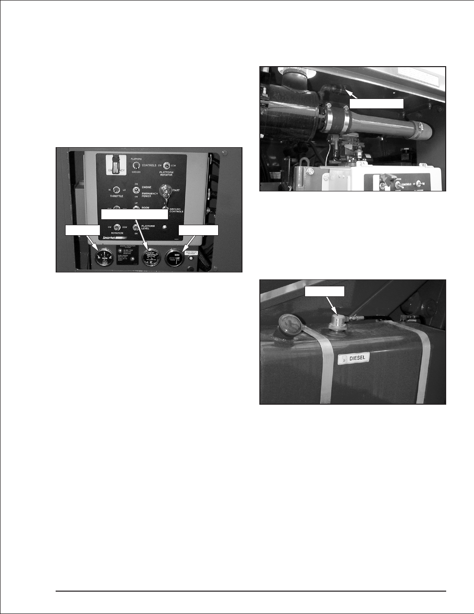 Chapter 5. gauges and displays, Hour meter 5-1, Engine temperature gauge 5-1 | Ammeter 5-1, Engine air filter gauge 5-1, Fuel 5-1, Ammeter, 5-1, 7-2, Engine air filter gauge, 5-1, Engine temperature gauge, 5-1, Hour meter, 5-1 | Snorkel TB37 2001 User Manual | Page 18 / 58