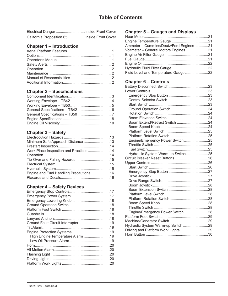 Snorkel TB50 User Manual | Page 3 / 86