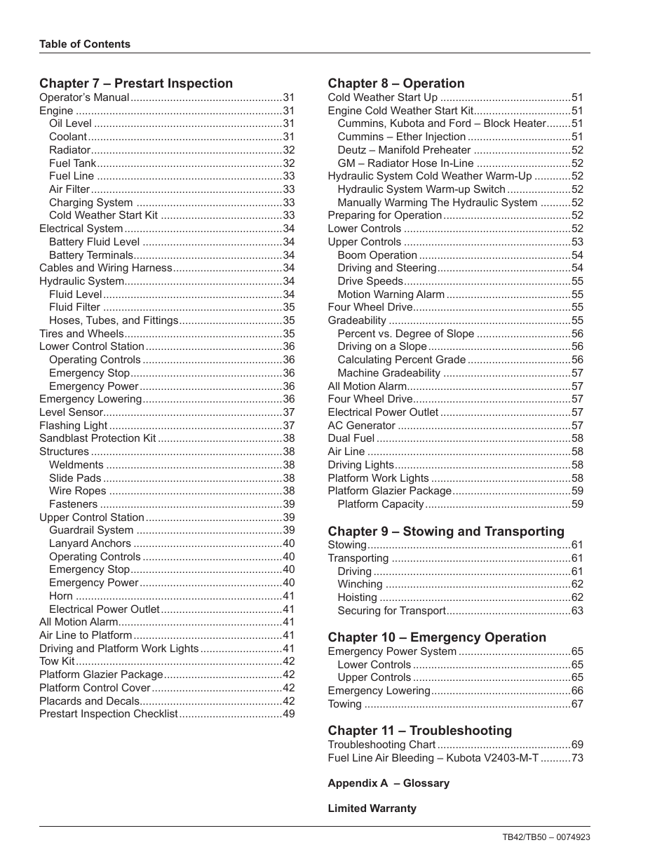 Snorkel TB50 User Manual | Page 4 / 86