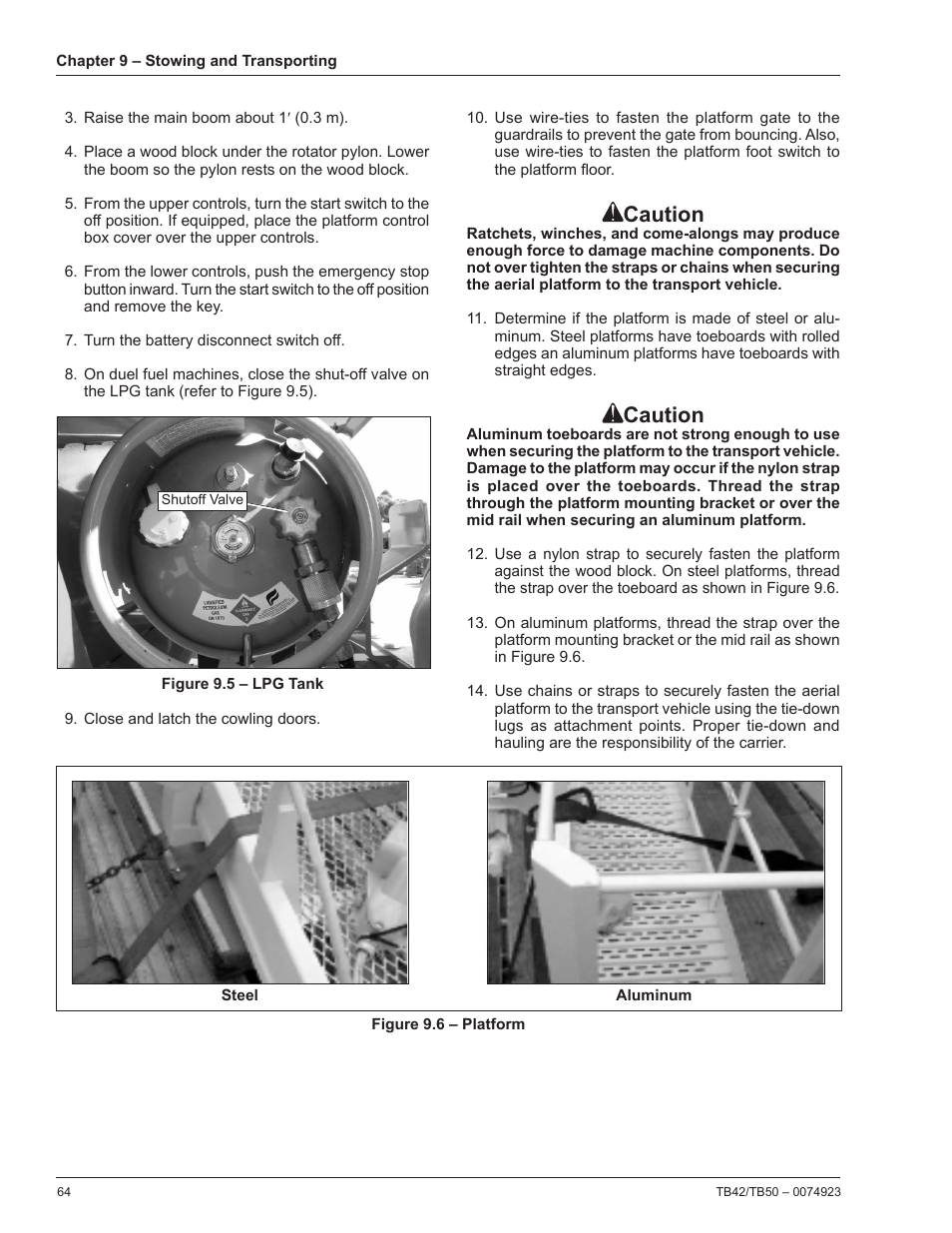 Caution | Snorkel TB50 User Manual | Page 68 / 86