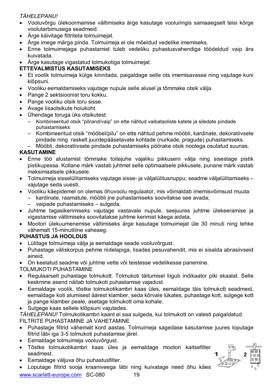 Scarlett SC-080 User Manual | Page 19 / 26