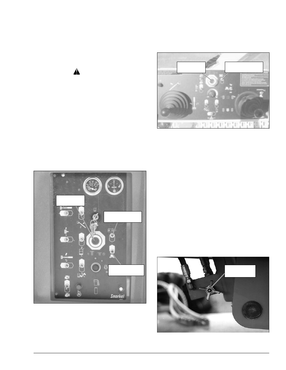 Warning, Chapter 4 – safety devices | Snorkel TB50 CE 6/06 User Manual | Page 19 / 68