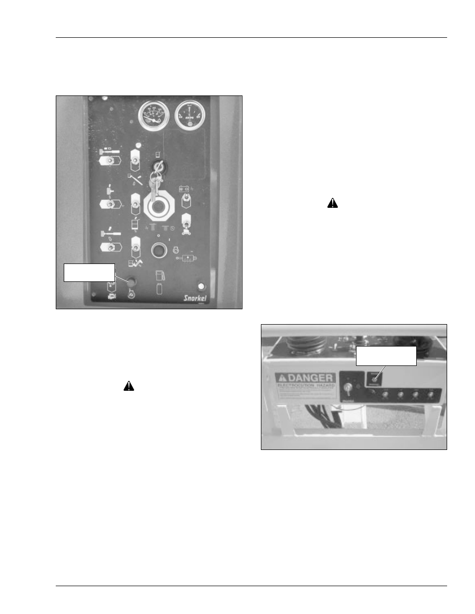 Caution, Danger | Snorkel TB50 CE 11-05 User Manual | Page 49 / 68