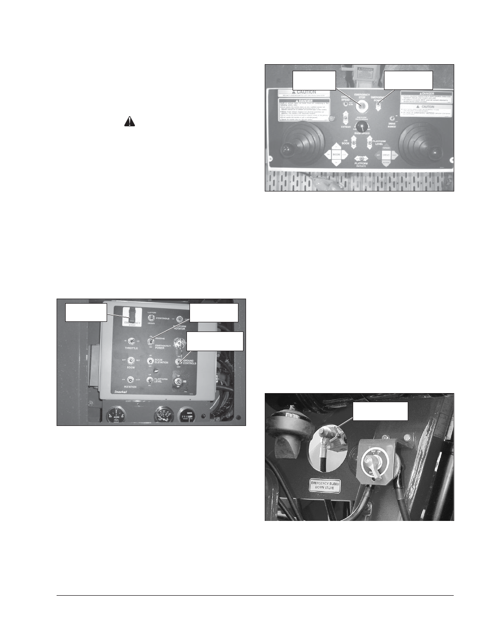 Chapter 4 – safety devices, Warning | Snorkel TB42J User Manual | Page 17 / 68