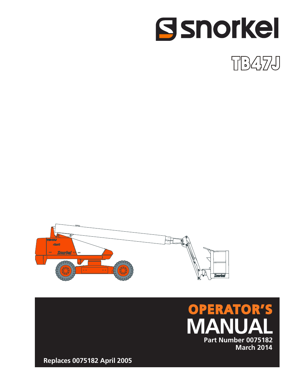 Snorkel TB47J User Manual | 72 pages