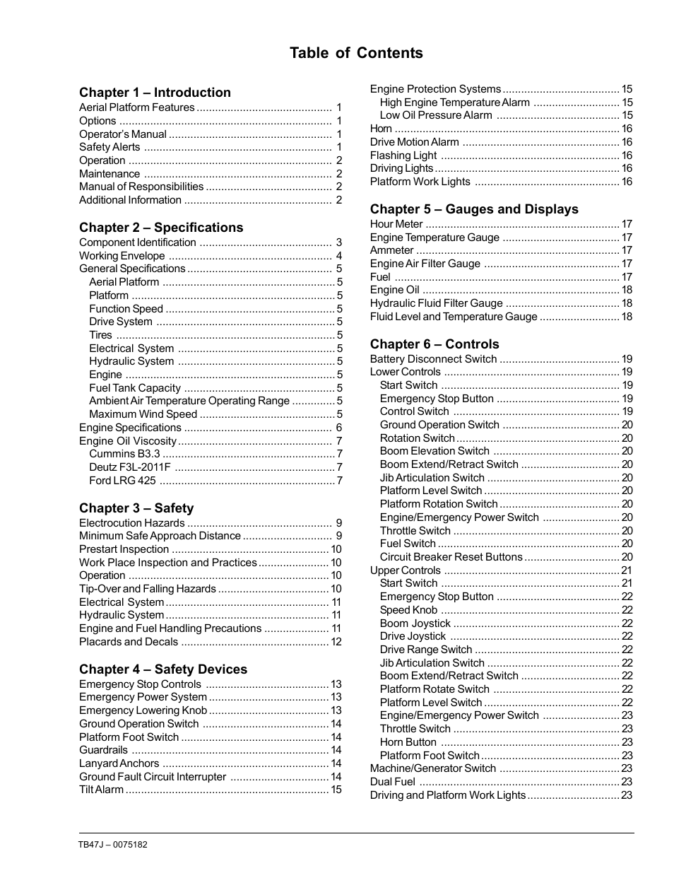 Snorkel TB47J User Manual | Page 3 / 72