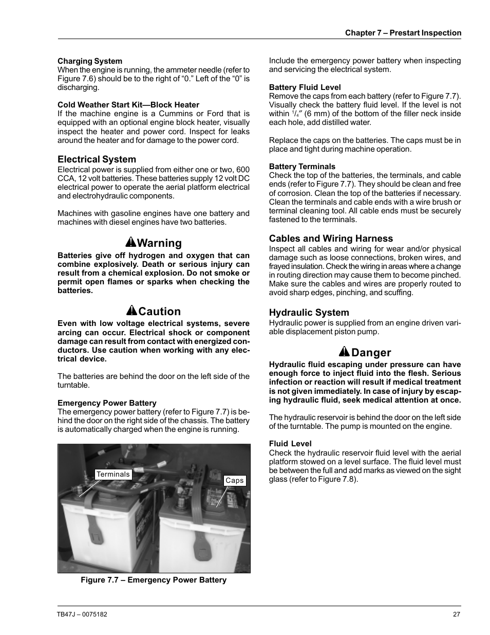 Warning, Caution, Danger | Snorkel TB47J User Manual | Page 31 / 72