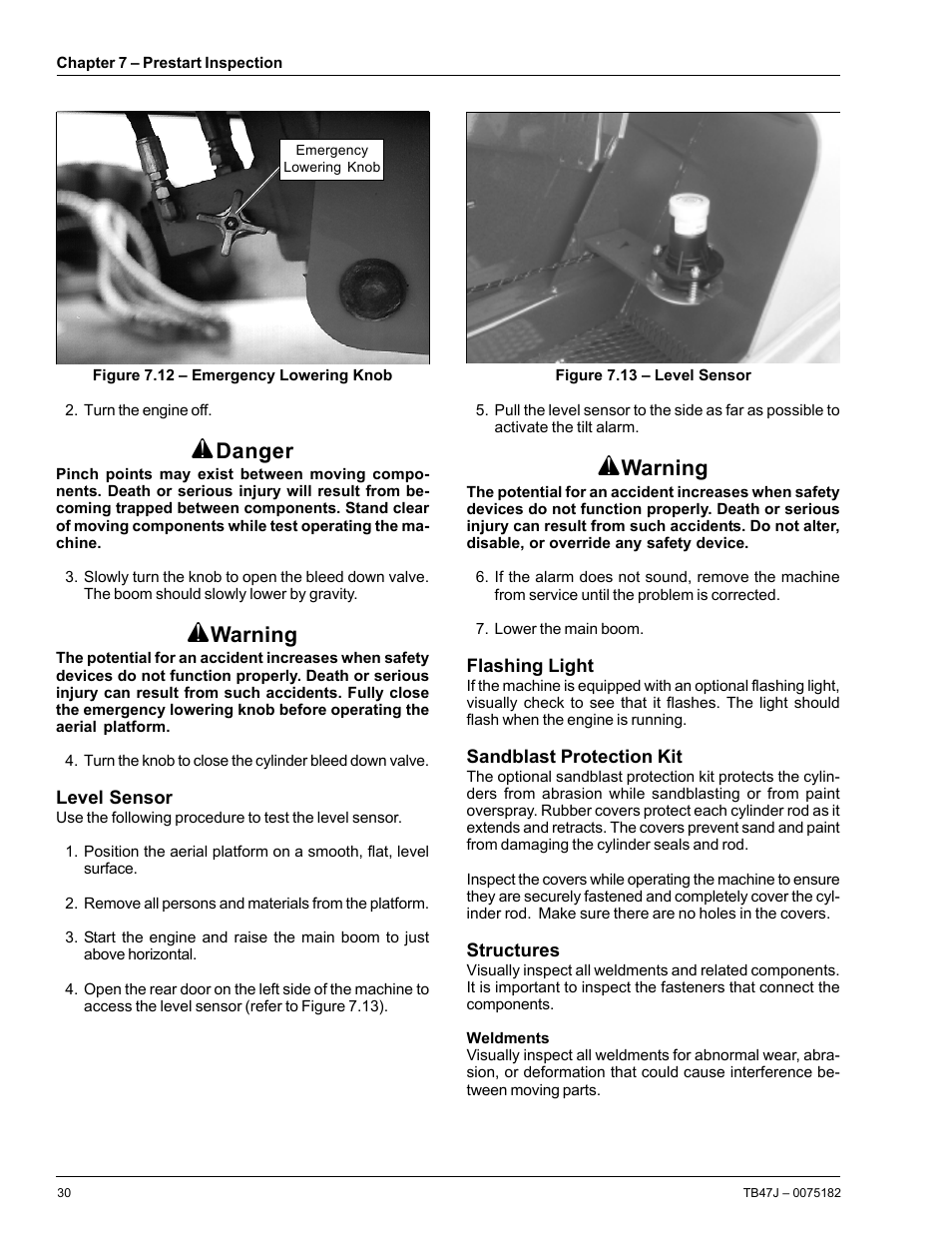 Danger, Warning | Snorkel TB47J User Manual | Page 34 / 72
