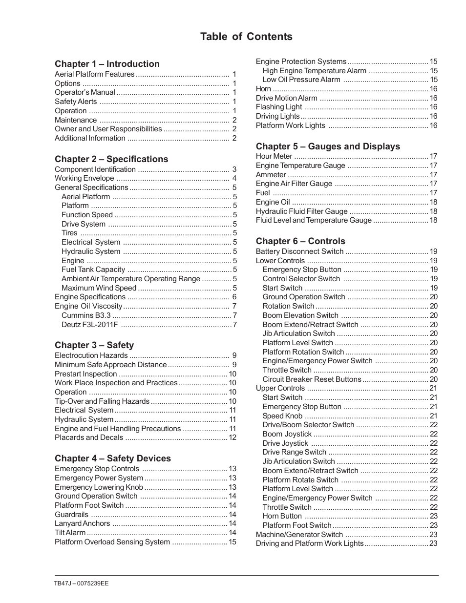 Snorkel TB47J CE User Manual | Page 3 / 66