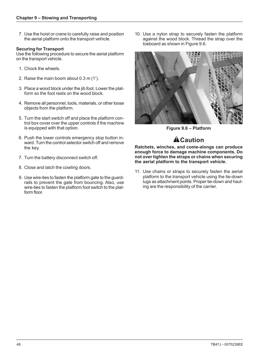 Caution | Snorkel TB47J CE User Manual | Page 52 / 66