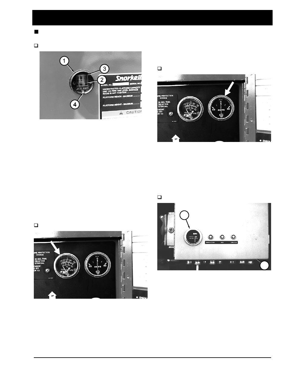 Gauges & circuit breakers | Snorkel TB60 2001 User Manual | Page 23 / 80