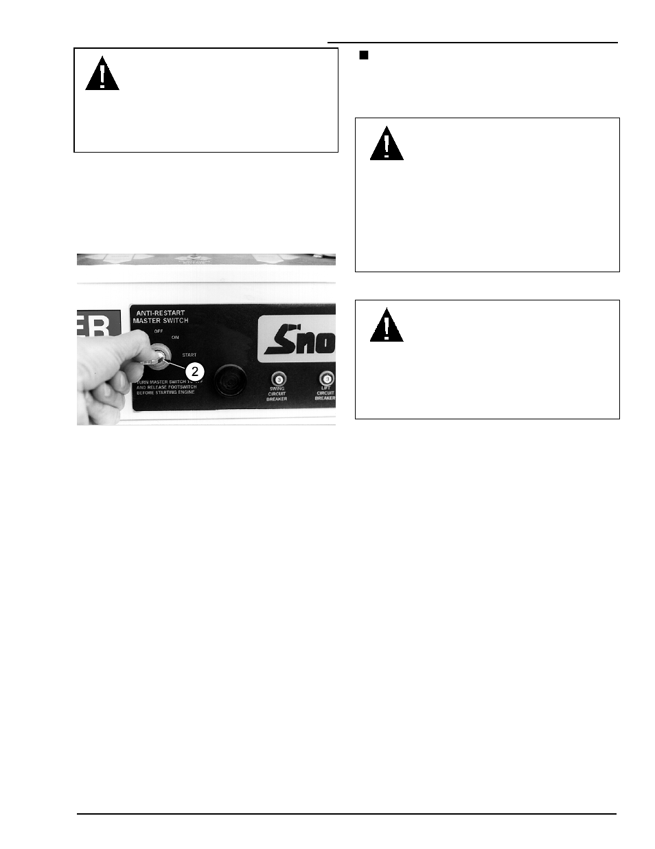 C a u tio n | Snorkel TB60 2001 User Manual | Page 39 / 80