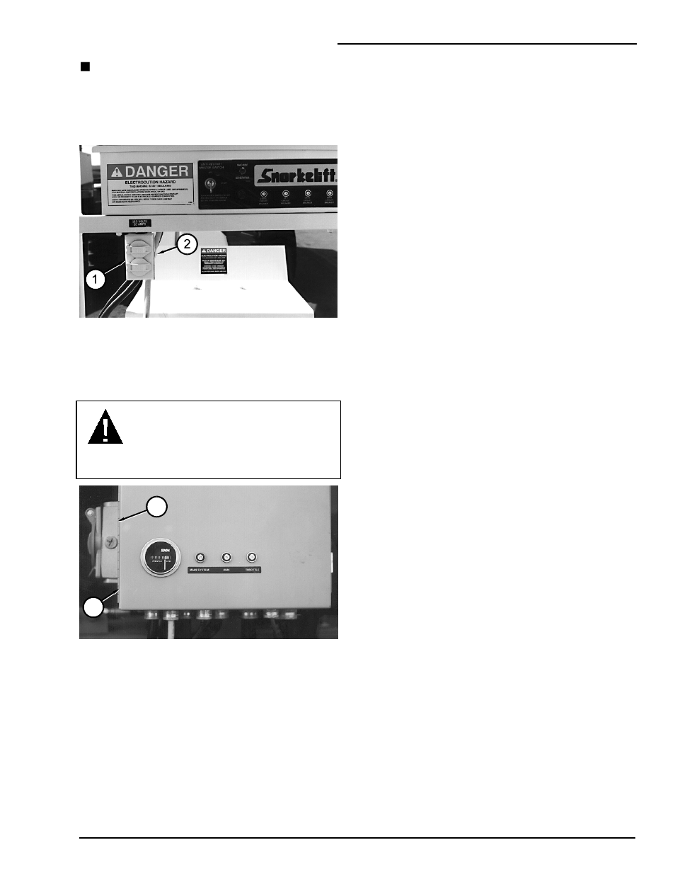 C a u tio n | Snorkel TB60 2001 User Manual | Page 43 / 80