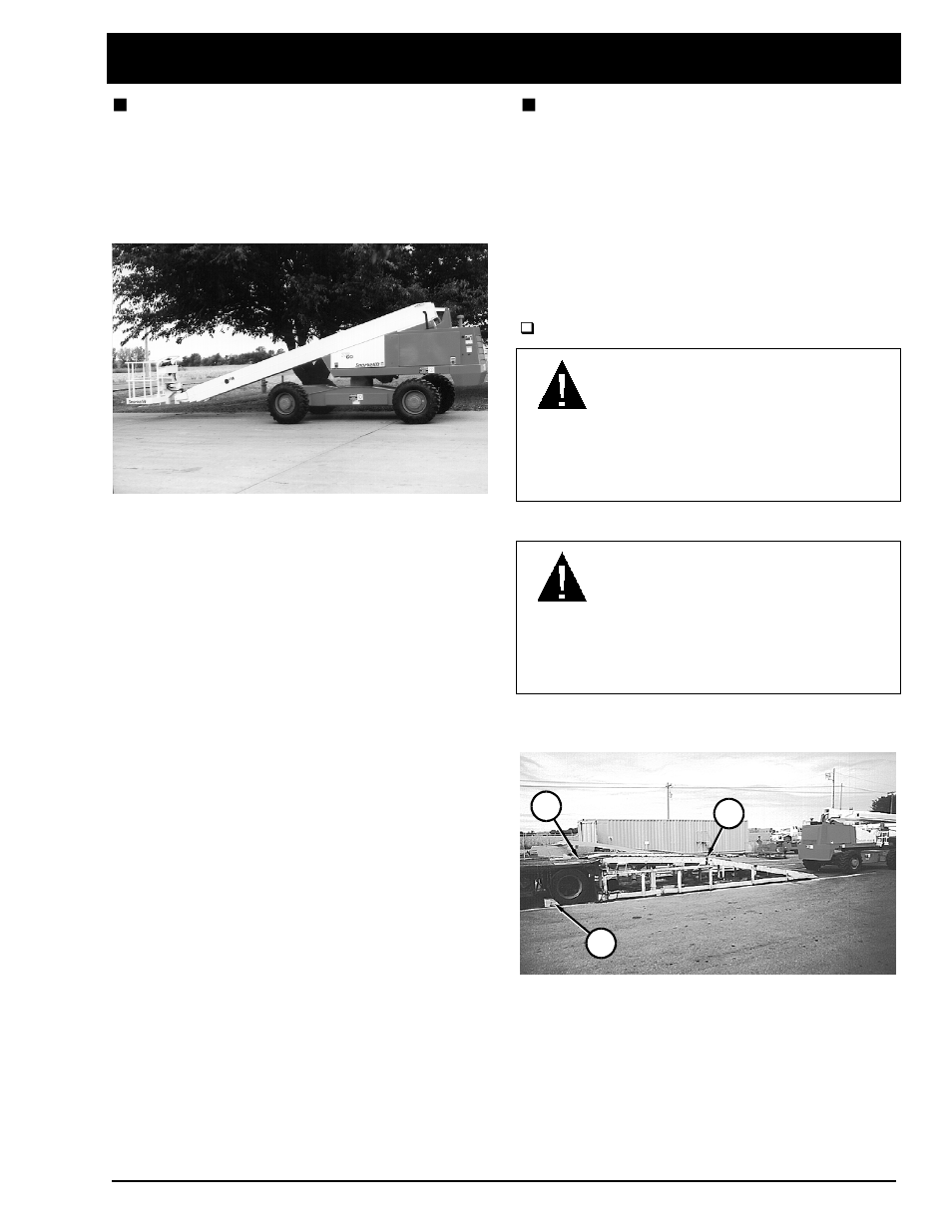Stowing & transporting | Snorkel TB60 2001 User Manual | Page 49 / 80