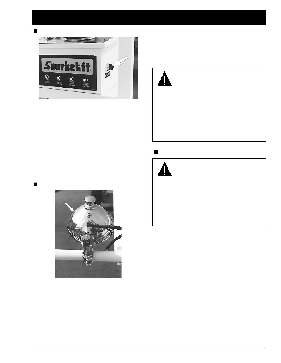 C a u tio n | Snorkel TB60 2001 User Manual | Page 67 / 80