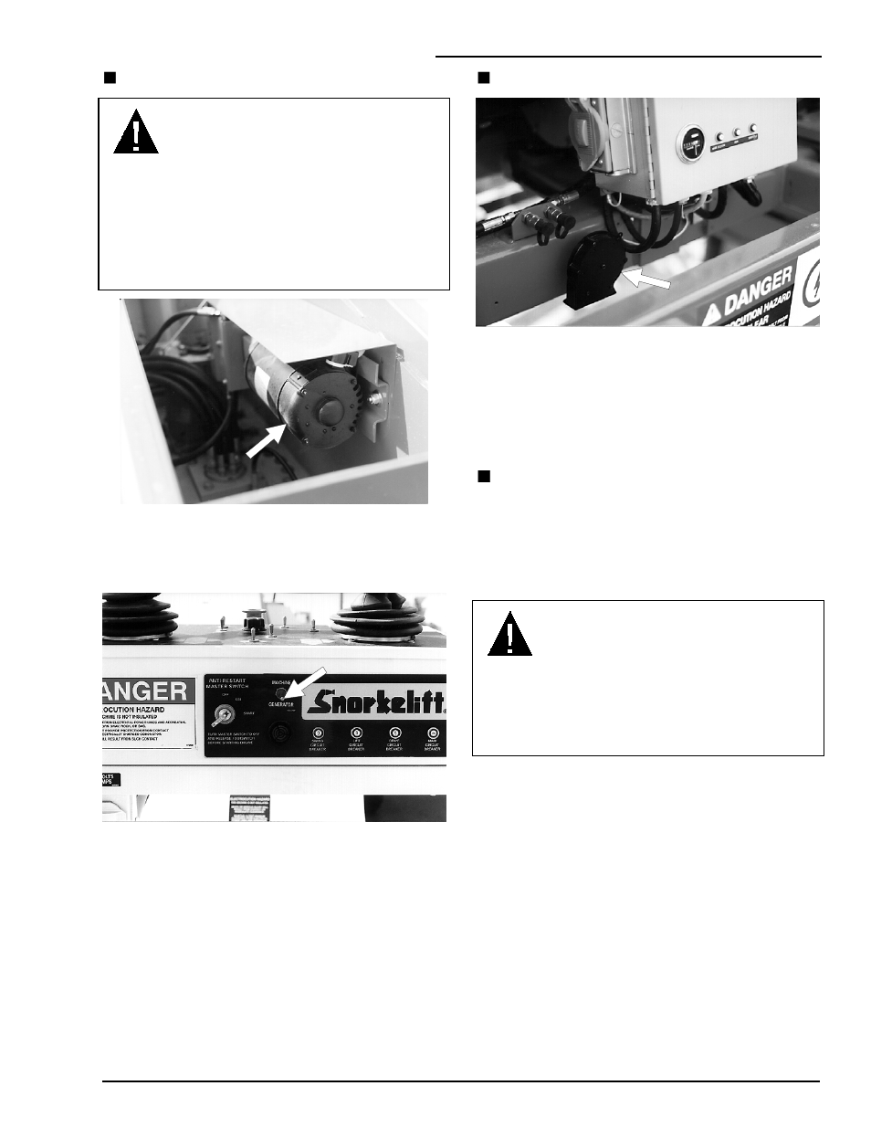 C a u tio n | Snorkel TB60 2001 User Manual | Page 69 / 80