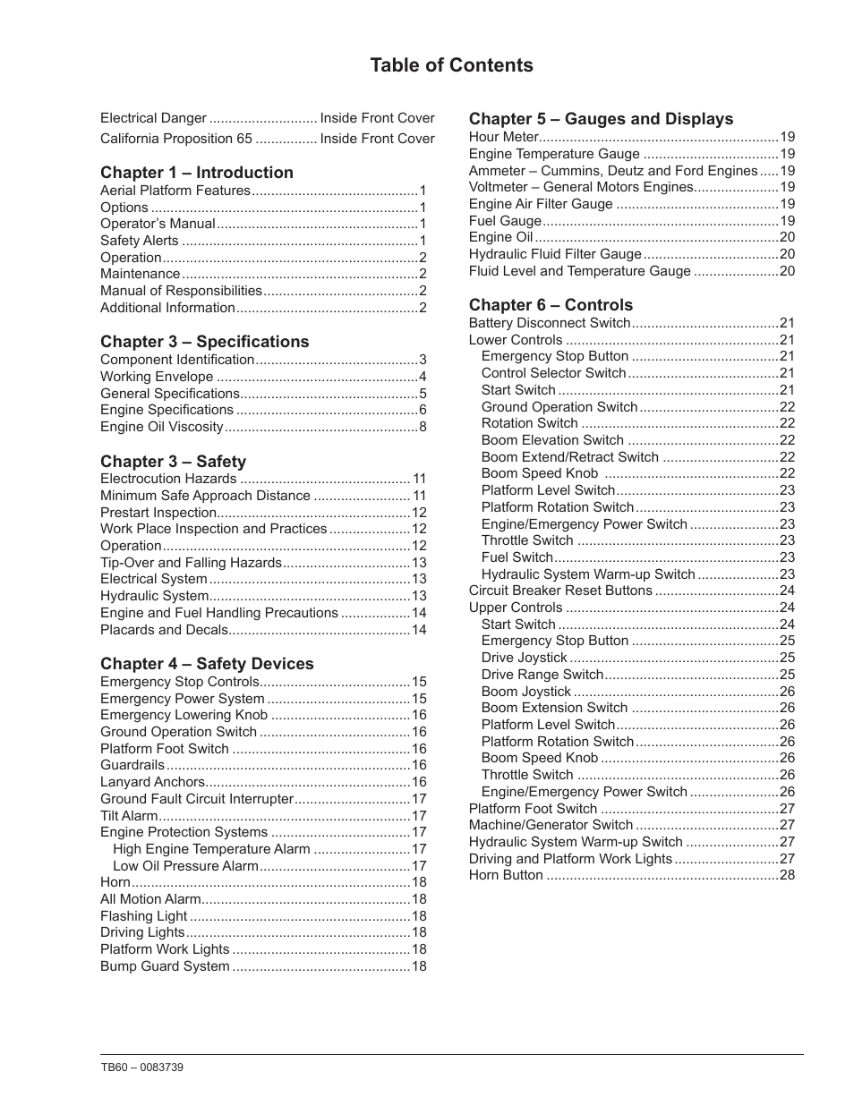 Snorkel TB60 2014 User Manual | Page 3 / 84