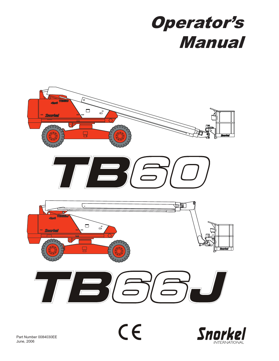 Snorkel TB66J CE User Manual | 64 pages