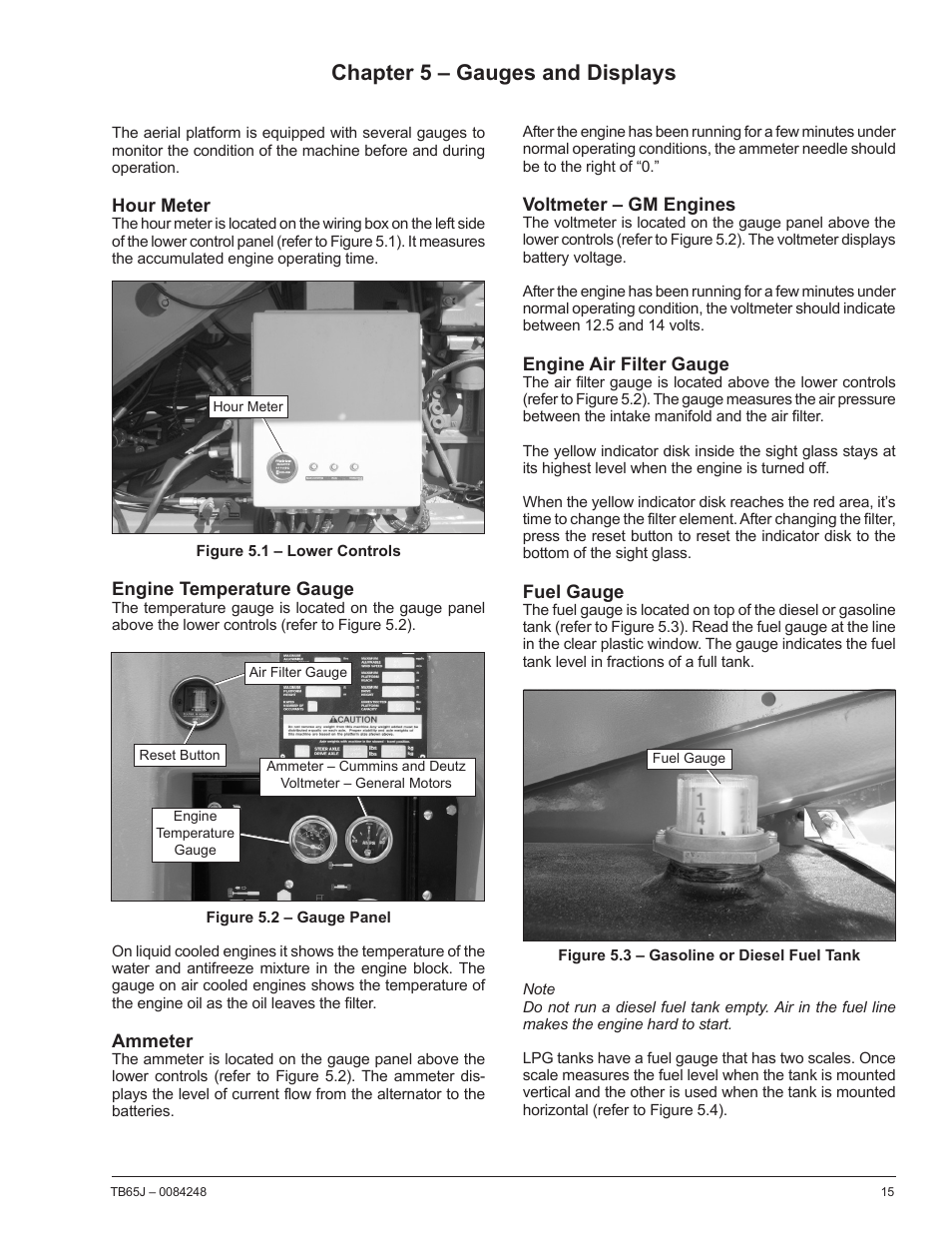 Chapter 5 – gauges and displays | Snorkel TB65J User Manual | Page 19 / 74