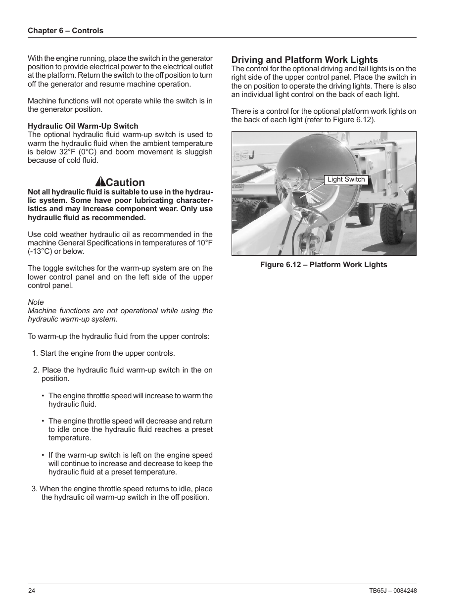 Caution | Snorkel TB65J User Manual | Page 28 / 74
