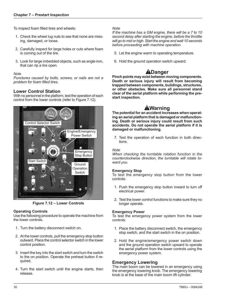 Danger, Warning | Snorkel TB65J User Manual | Page 34 / 74