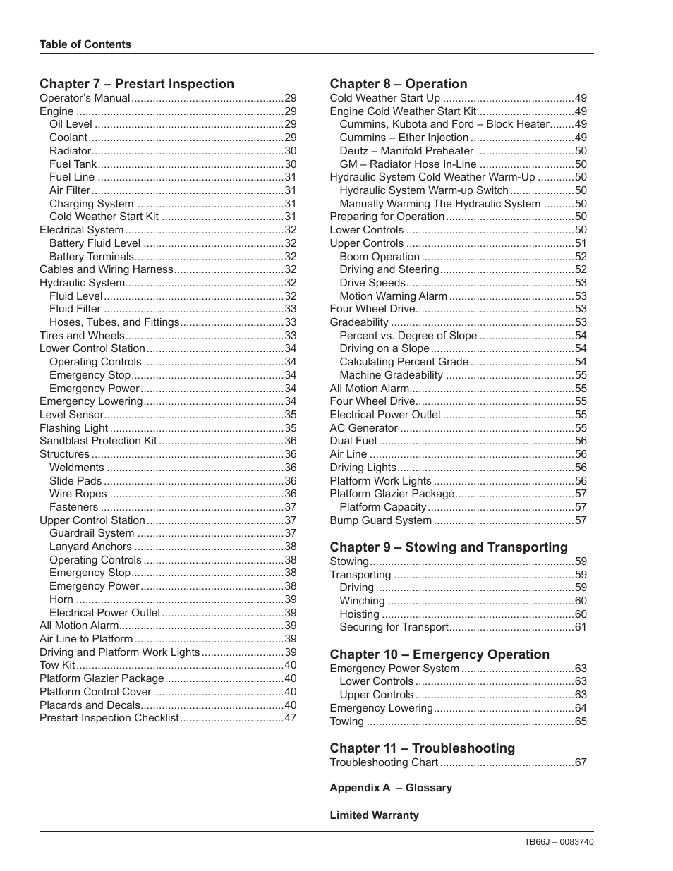 Snorkel TB66J User Manual | Page 4 / 84