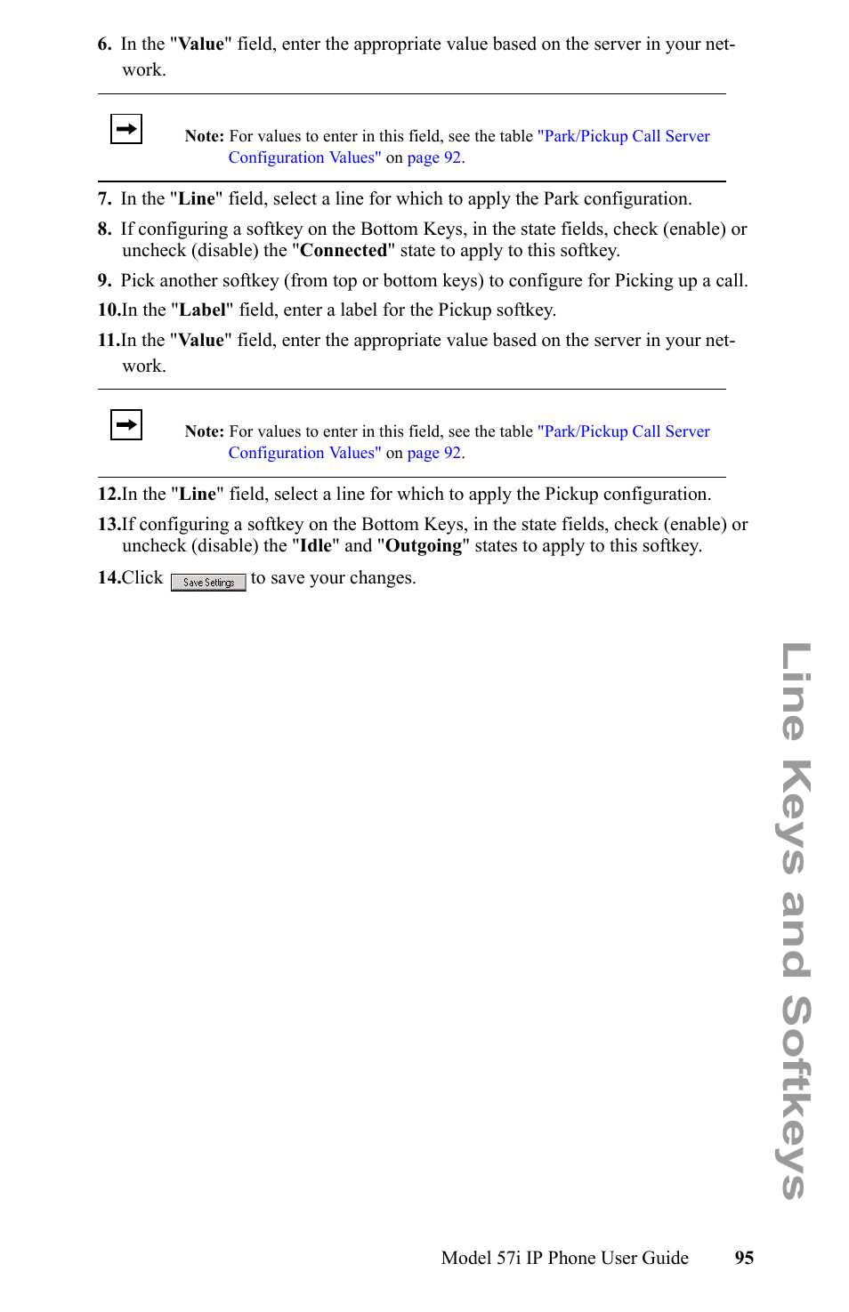 Line keys and softkeys | Aastra Telecom IP Phone User Manual | Page 103 / 210