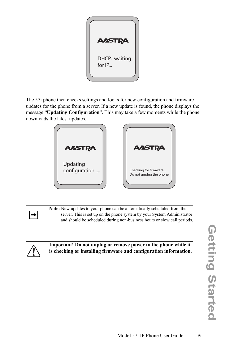 Getting started | Aastra Telecom IP Phone User Manual | Page 13 / 210