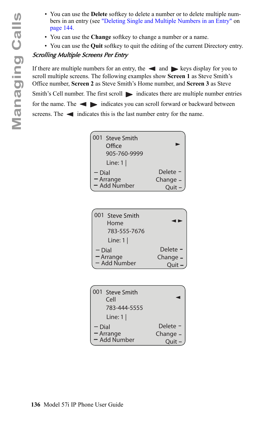 Managing calls | Aastra Telecom IP Phone User Manual | Page 144 / 210