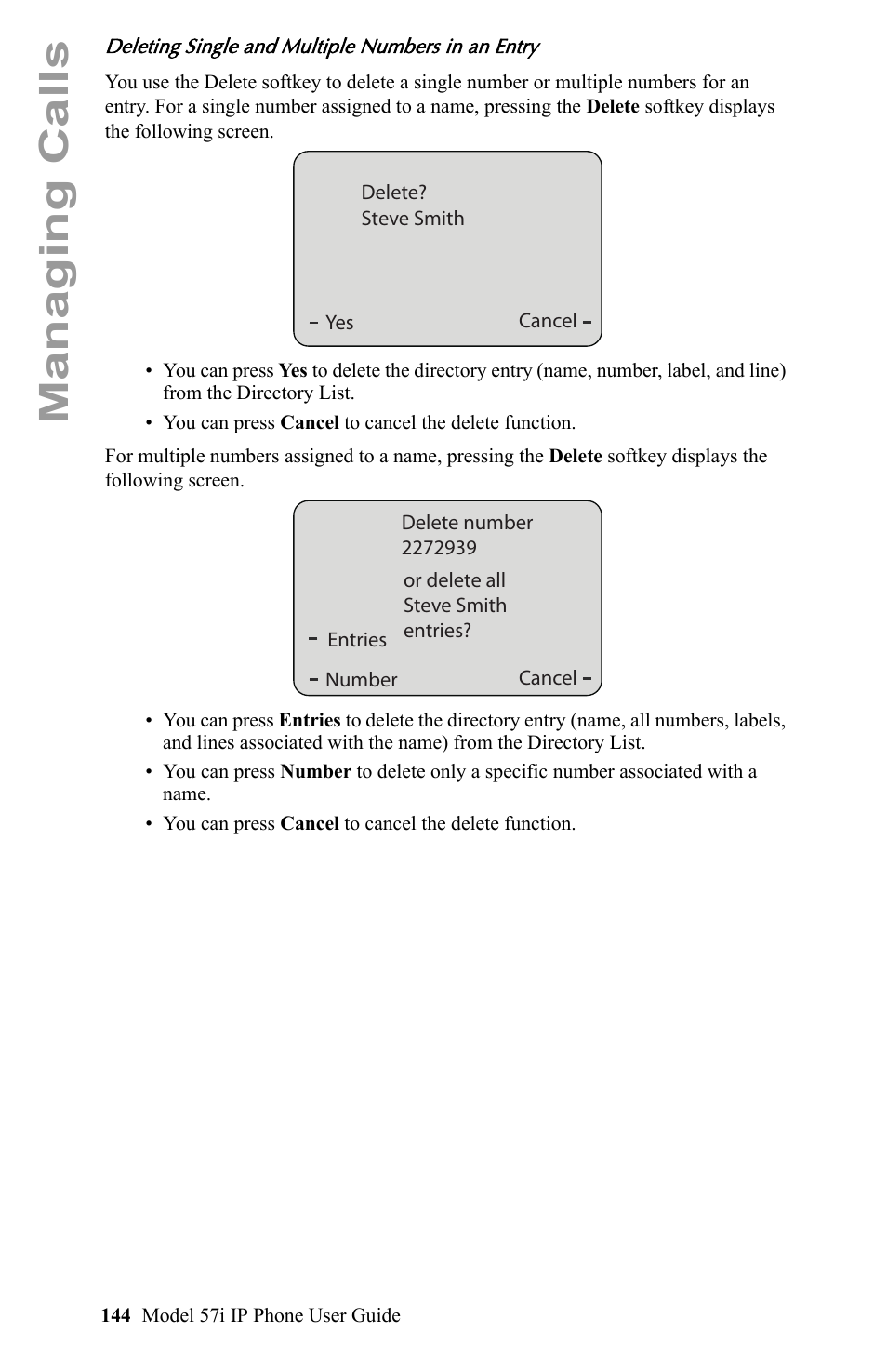 Managing calls | Aastra Telecom IP Phone User Manual | Page 152 / 210