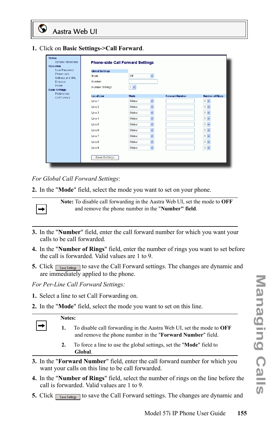 Managing calls | Aastra Telecom IP Phone User Manual | Page 163 / 210